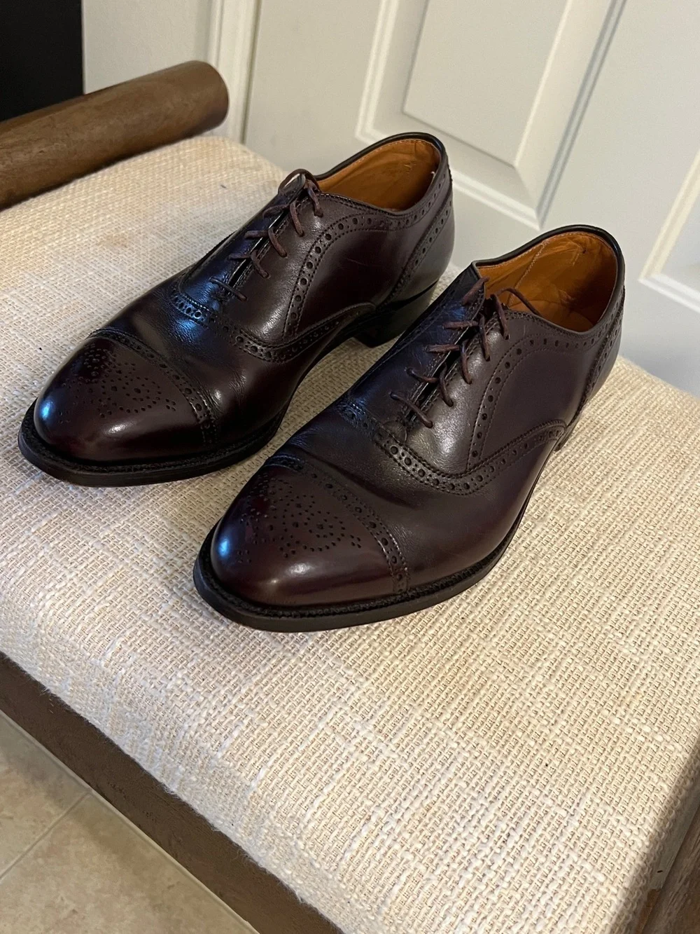 Alden Men's Dark Brown Medallion Wingtip